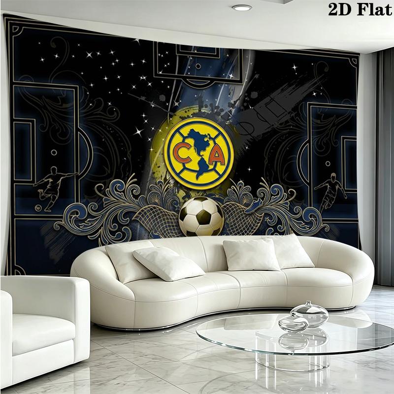 Club América Logo Wall Tapestry Aesthetic Wall Hanging Printed Fabric Blanket Decorative Tapestries for Bedroom Living Room Home Decor