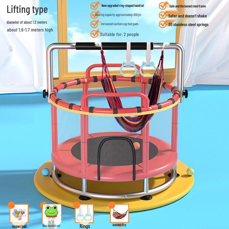 Indoor Kids Trampoline with Safety Net for Children and Toddlers