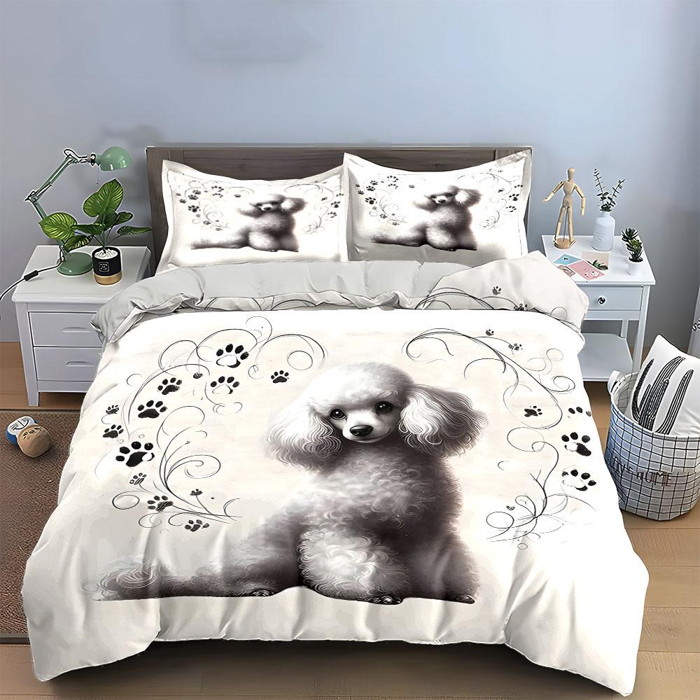 "Pawprints of Elegance" Bedding sets Duvet covers Pillowcases(1* Duvet Cover 2* Pillowcases without duvet insert)