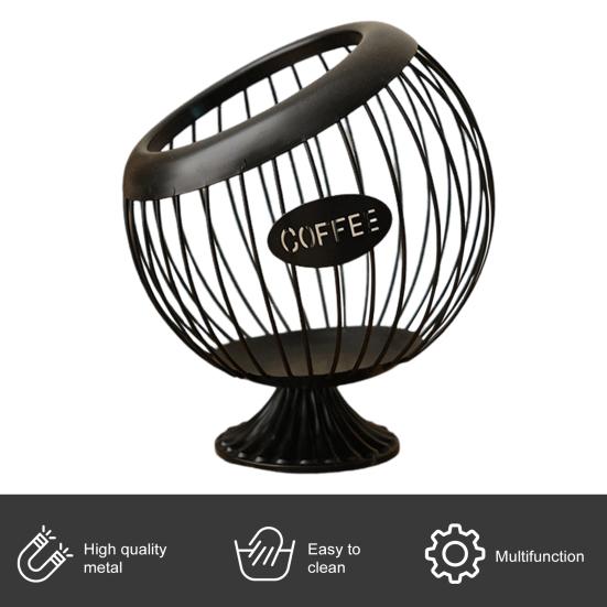 Держатель для чашки K для прилавка, металлическая корзина для хранения капсул для кофе, большой вместительный органайзер для чашек K для Keurig Nespresso Vertuo, органайзер для кофейной станции