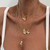 Salircon 4Pc/Set Boho seahorse Sea Turtle Pendant Necklace Women 2026 New Summer Conch Imitation Pearl Charms Chain Jewelry