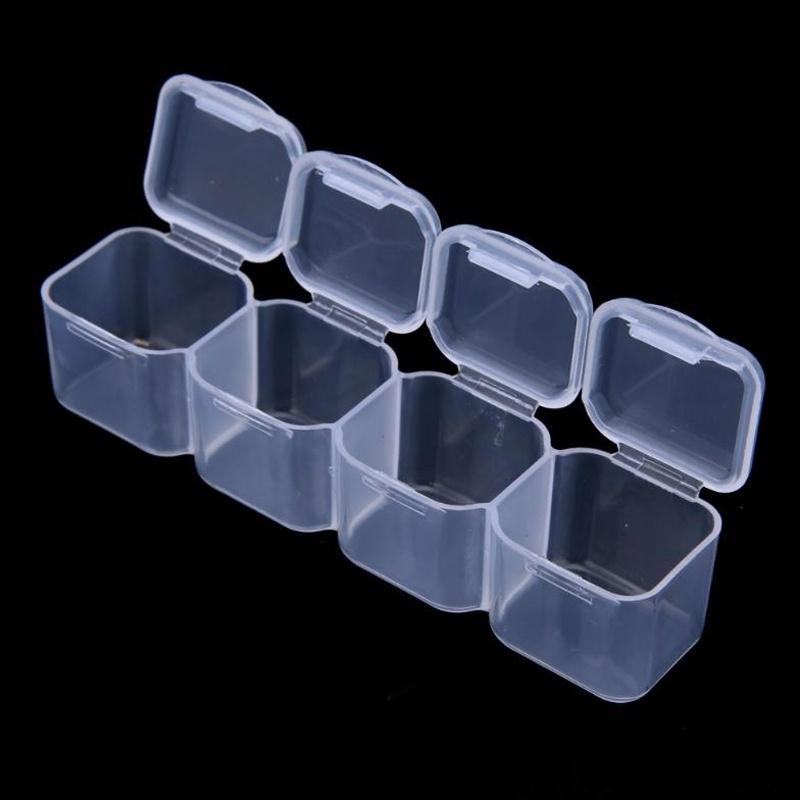 Fashion Plastic 28 Slots Nail Art Tools Jewelry Beads Storage Box Case Organizer