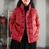 Ретро-пряжка воротник-стойка легкая хлопковая одежда женская свободная тонкая универсальная легкая и тонкая куртка теплая куртка для хлеба