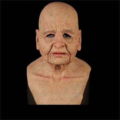 Лысая Старая Женщина Маска на Хэллоуин Косплей Реквизит
