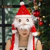 Christmas Hat Cartoon Elk Snowman Decor Ear-moving Headdress Thick Plush Winter Hat Holiday Gift Headwear Festival Costume Prop