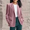 Womens Lapel Corduroy Jacket Dressy Casual Open Front Business Suit Jackets Trendy Work Coats With Pockets