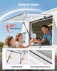 Concession Window 92x61 cm, Aluminum Alloy Frame Service Window for Food Truck, Up to 85 Degrees Stand Serving Window with Awning Door and Drag Hook,