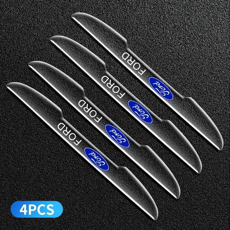 Car Sticker Ford Invisible car Door Handle Shake Scratches Protective For Ford Fiesta Ranger Focus Kuga Mustang S-MAX Transit Mo