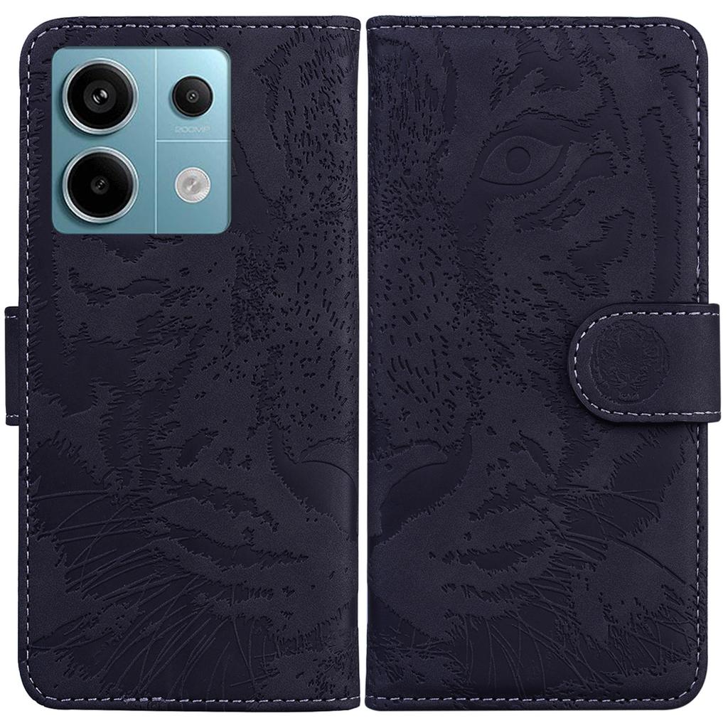 For Xiaomi Redmi Note 13 Pro 5G/Poco X6 5G Tiger Pattern Case PU Leather Stand Wallet Phone Cover