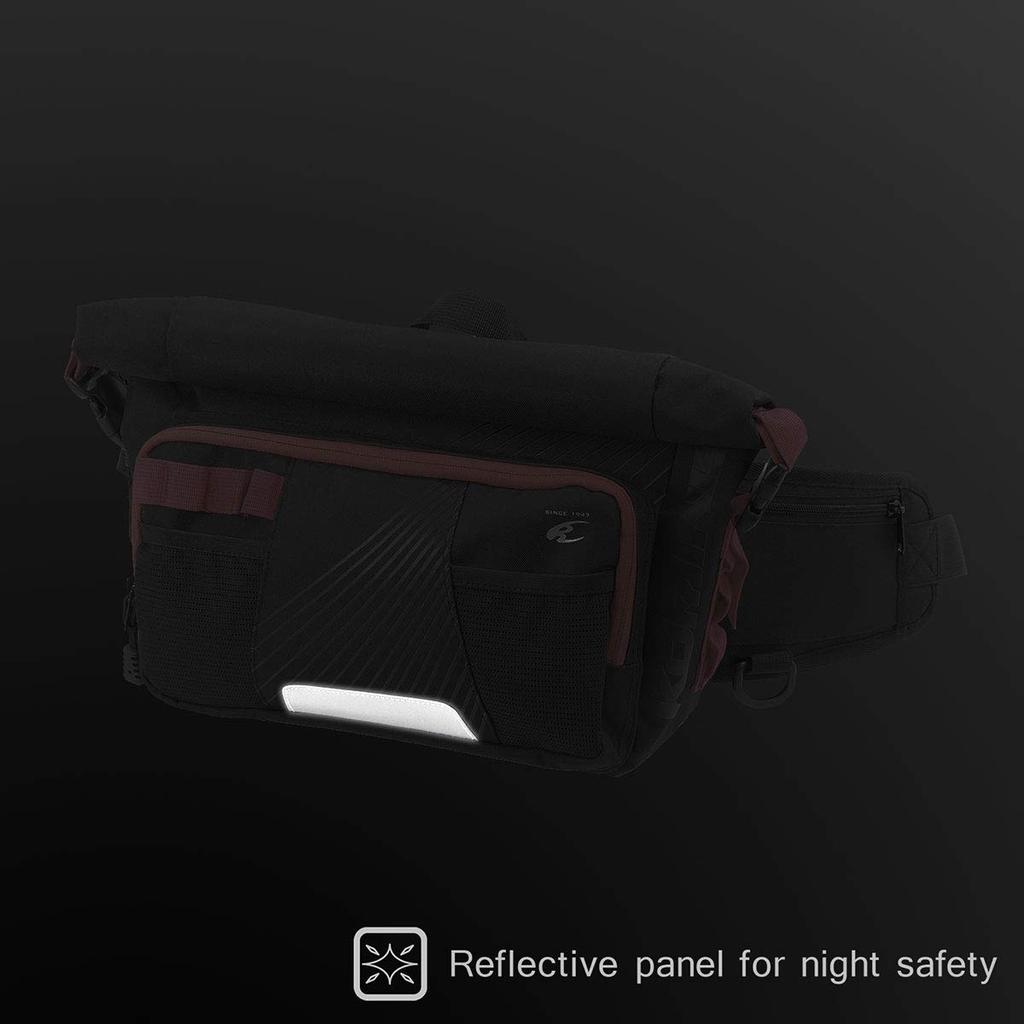 Motorcycle Waterproof Waist Bag 8L Black Free 13003 Waterproof [Komine] SA-244