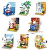 MINISO Snoopy Blind Box Building Blocks Model Display Scene Cartoon Architecture Animation IP Peripheral Assembly Toy Gifts