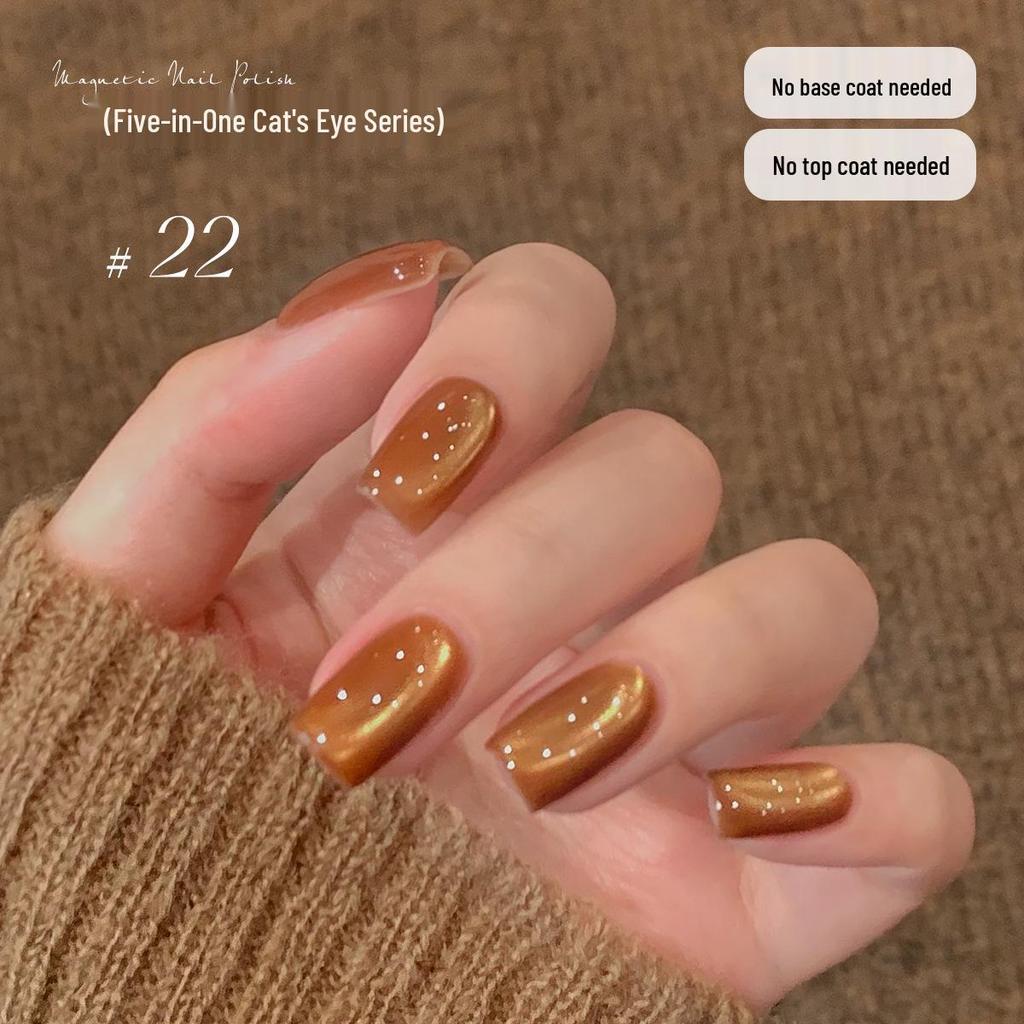 KaSi 2025 Autumn/Winter Sparkle Cat Eye Gel Polish - One-Step, Five-in-One Color for Nail Art
