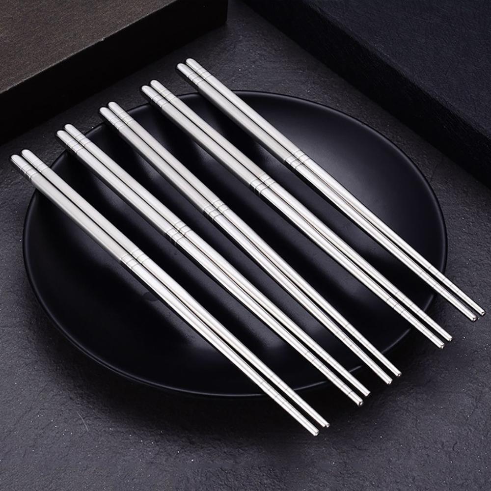 Home,Restaurant Non-slip High Temperature Kitchen Accessories Tableware Chopsticks Metal Chopsticks