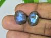 12X16MM натуральный лабрадорит огранка шахматная овальная кабошон драгоценный камень 2 шт лот LM-1206