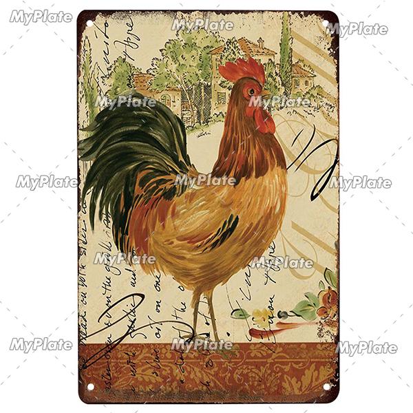 MyPlate Fresh Egg Metal Sign Vintage Plaque Tin Sign Home Decor Bar Sign Coop Ckicks Art Poster Outdoor Decor