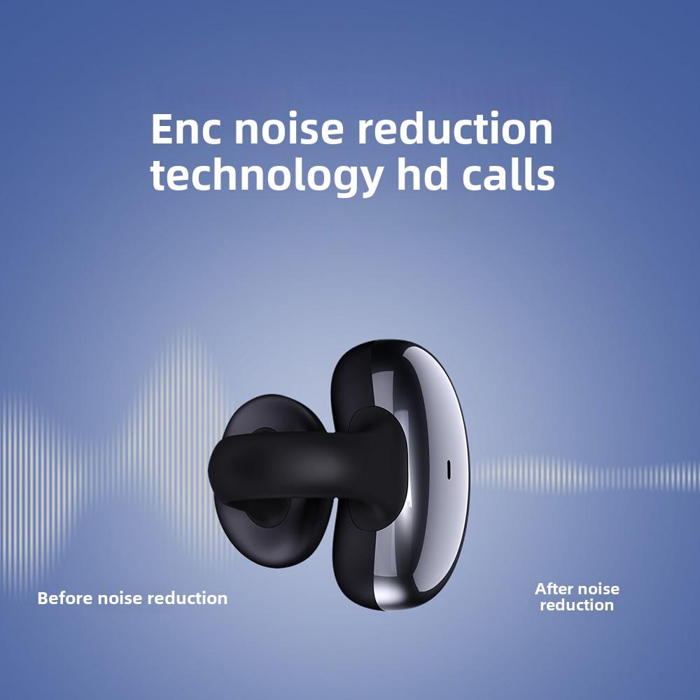 TWS Ear Clip Sports Smart Noise Cancelling Non-bone Conduction 5.3 Bluetooth Headset