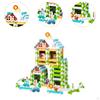 Wooden Building Blocks Set Stacking Imagination Mortise and Tenon Construction Toy DIY, House