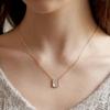 [14k Gold Filled] Nacre Mignon Cubic Square Necklace_NZ1135