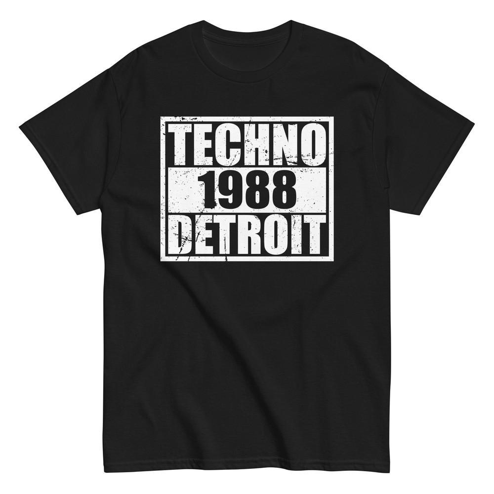 Техно 1988 Детройт Футболка Смешная Унисекс Классическая Футболка