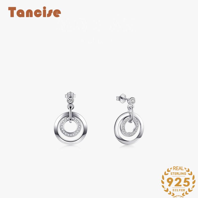 Танциз стерлингового серебра 925 пробы циркон серьги серьги-капли для женщин подарки на свадьбу