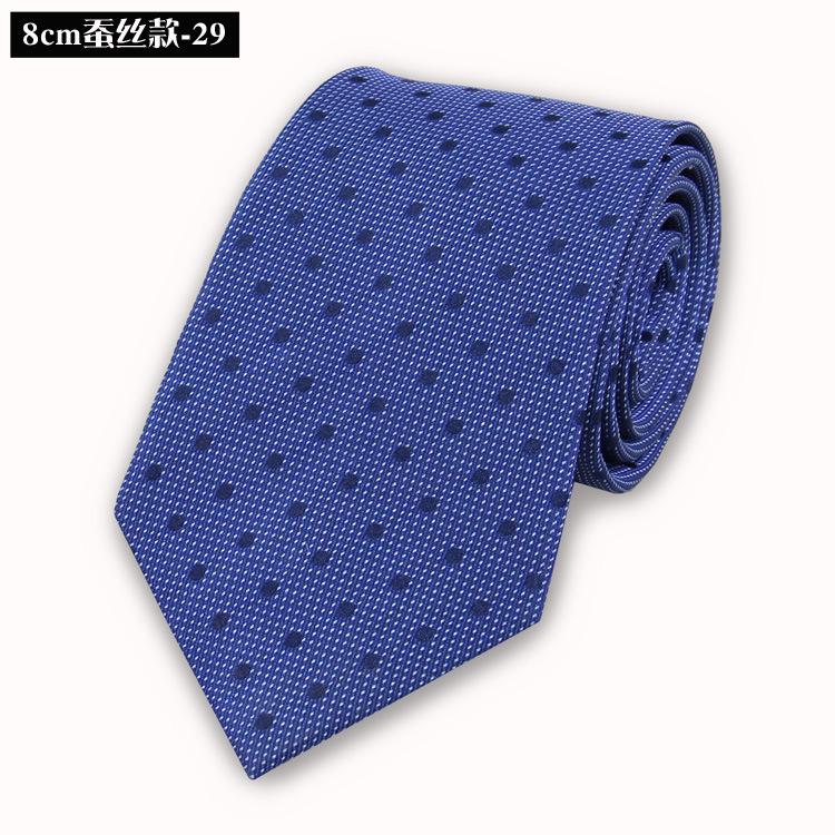 Silk Tie Men'S Formal Wear Business Professional Wedding Work Wear Tie Mulberry Silk 8Cm Embroidered Logo