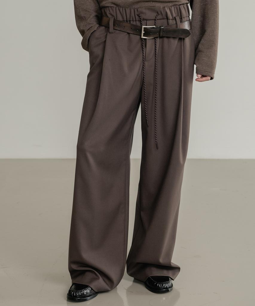 SSIN AND LEE Low Loop Banding Slacks Brown