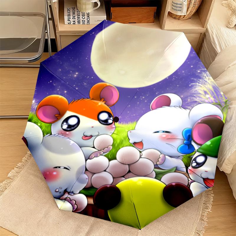 1 шт. Автоматический зонт Hamtaro Adventure - Подходящий для путешествий, улицы, портативный зонт, подарок на день рождения, предметы первой необходимости