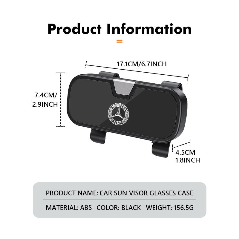 Car Sun Visor Glasses Box Anti-scratch Protection Box Accessories For Benz AMG VIANO GLB GLC W108 W124 W126 W169 W176 GLE GLK GR1