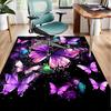 Purple Butterfly Dreams Office Rug Chair Mat, Game Carpet, Suitable for Front Door, Bedroom, Living Room, Desk, Holiday Gift