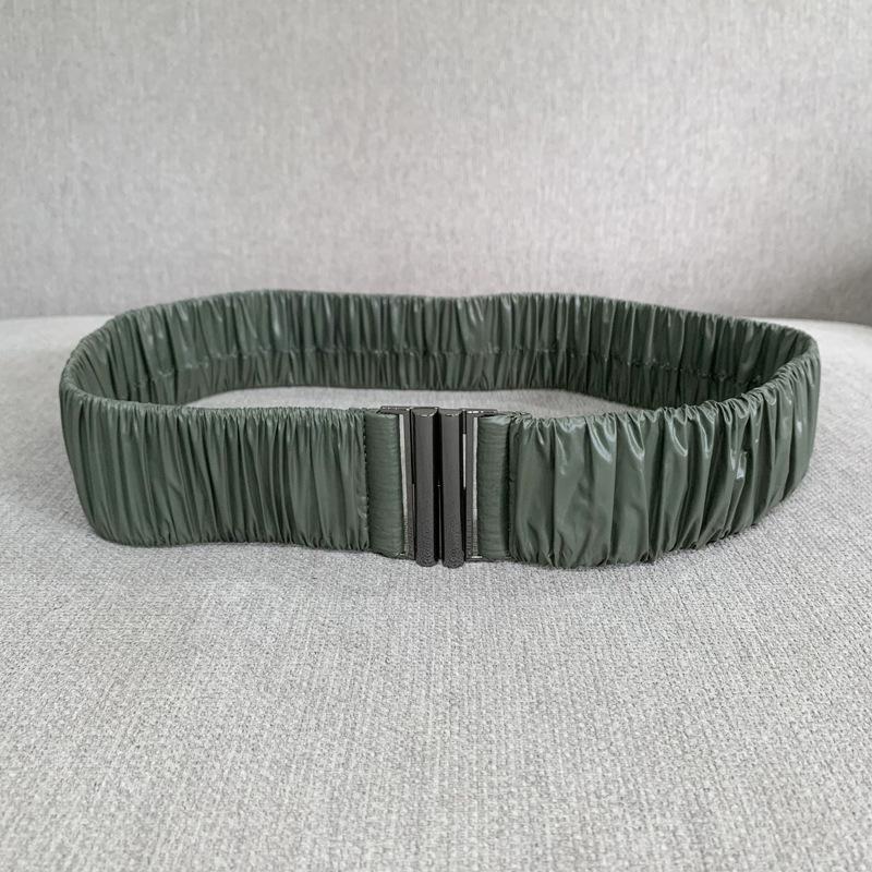 Новая пуховая ткань, гладкий эластичный пояс, плиссированная эластичная поясная вставка, женский широкий пояс-стотник с пухом