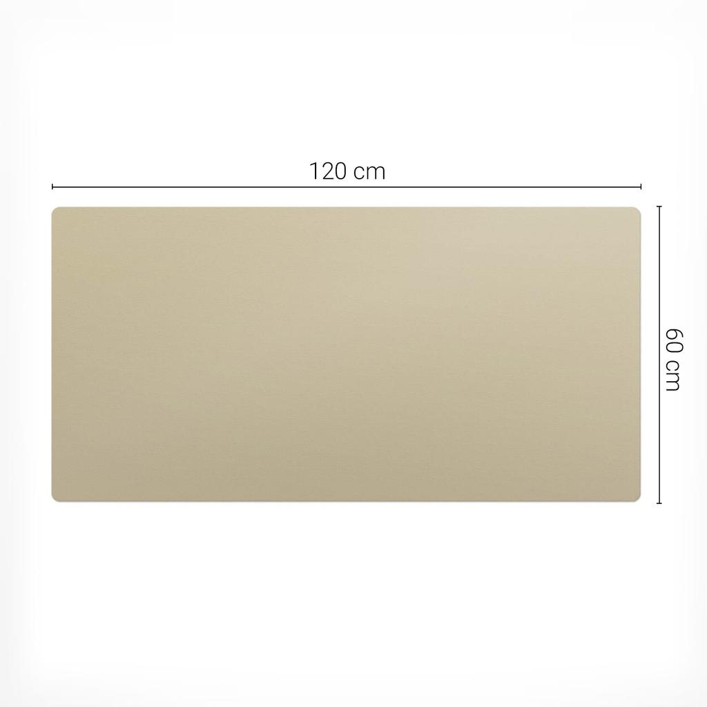 Desk Pad for Graphic Designers and Designers, Dirty Yellow, 120x60 cm