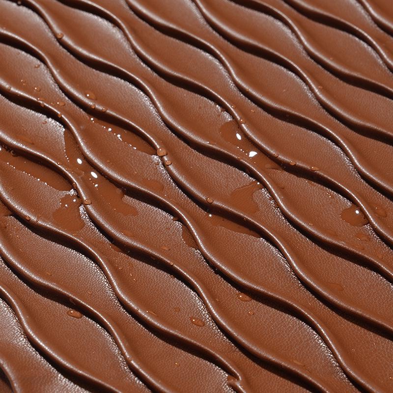 Беспроводная стеганая 3D тисненая плиссированная ПУ дышащая водонепроницаемая эластичная ткань для одежды, сумок и обуви