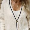 Women Sweater Coat V-neck Long Sleeve Twist Texture Knitting Coat Patchwork Color Single Breasted Loose Fit Elastic Sweater Outwear