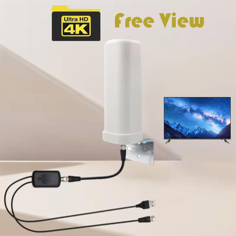 Уличная комнатная цифровая ТВ-антенна с сильным сигналом 35 дБи, усилитель сигнала дальнего действия, 4K 1080P, бесплатные HDTV-каналы для ATSC/DVB-T/DMBT