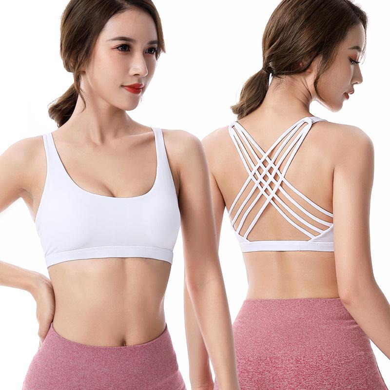 Cross Beauty Back Sports Bra No Steel Ring Yoga Running Vest Quick-drying Shockproof Large Size Women Sports Bra