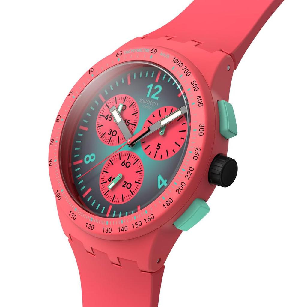 Swatch NEW CHRONO PLASTIC PARADISO KINETIKO SUSP100 Green Wristwatch