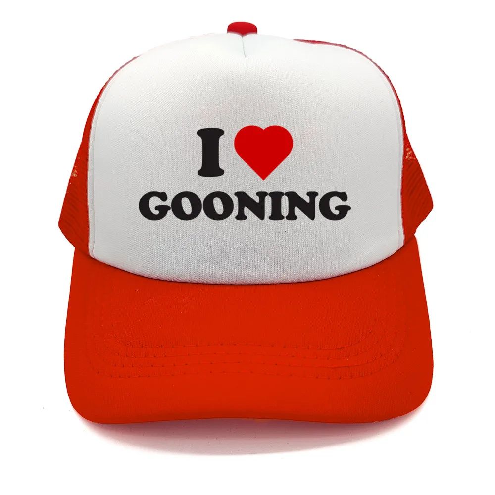 Funny I Love Gooning Baseball Caps Cool Summer Unisex Mesh Net Hat Humor Trucker Cap Unisex Outdoor Mesh Net Caps Fahsion