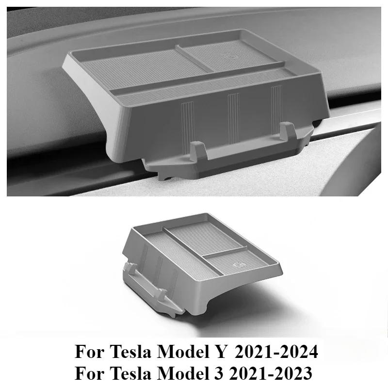 Для Tesla Model Y 2024 Автомобильный ящик для хранения приборной панели Модель 3 2024-2024 Органайзер для приборной панели Лоток для хранения автомобильных аксессуаров