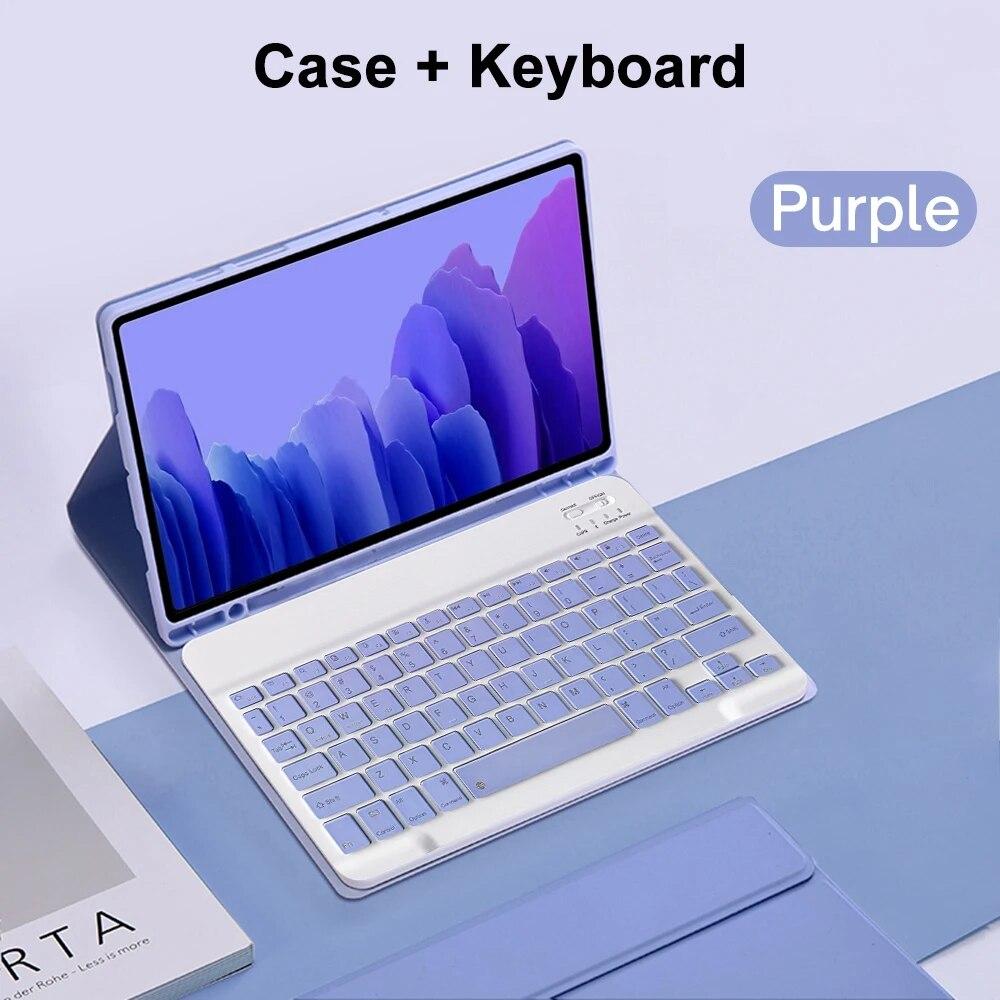 Кожаная Bluetooth-клавиатура для Samsung Galaxy Tab A7, чехол для Galaxy Tab A7 10, 4 дюйма, 2022, 2020, SM-T500/T503/T505/T507/T509