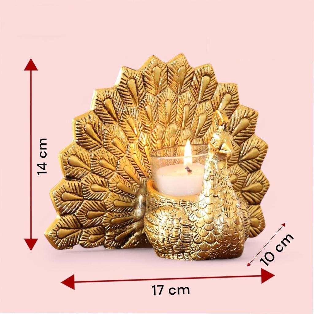 Металлический танцующий павлин подсвечник Васту фигурка для удачи и любви | Подсвечник для домашнего декора