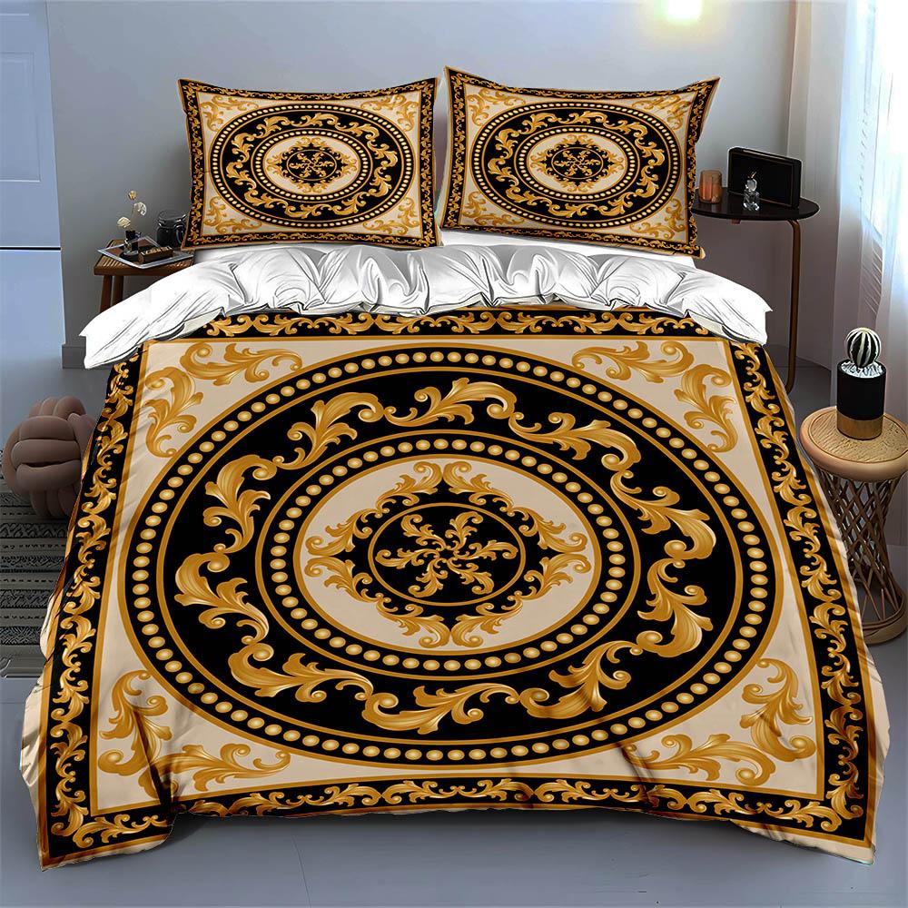 Ornate circular design. Bedding Duvet cover sets Duvet covers Pillowcases gifts (1 * Duvet Cover 2 * Pillowcases, without duvet insert)