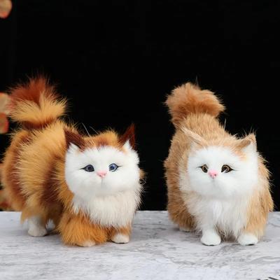 Милые плюшевые игрушки-кошки, мягкие набивные котята, реалистичные животные для детей, девочек, подарок на день рождения, День святого Валентина