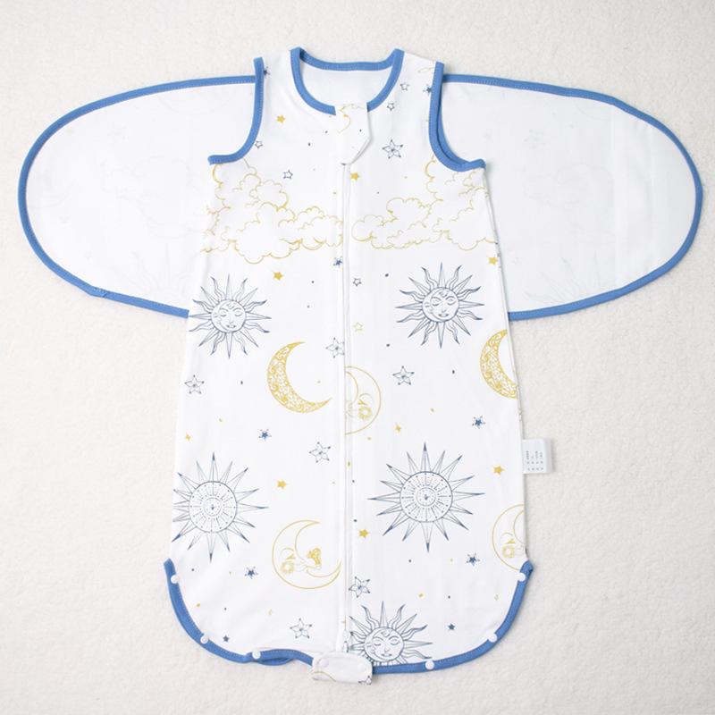 Newborn Knit Cotton Anti-Startle Swaddle Sleeping Bag - All-Season Style