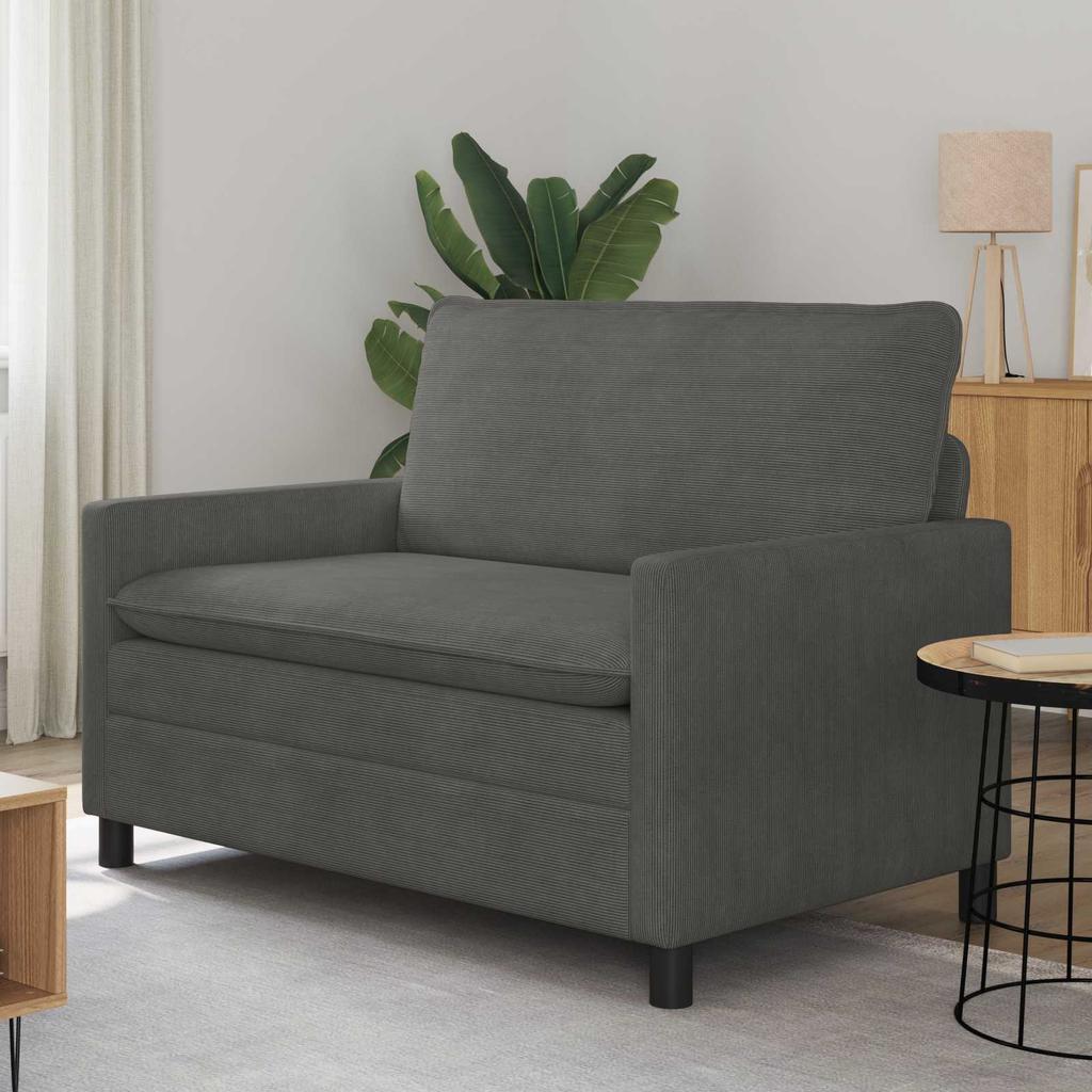 Sofa Dark Grey 126 x 81 x 87.5 cm Fabric