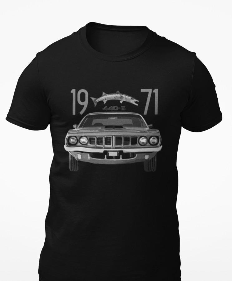 1971 Barracuda Cuda 440 Американский Маслкар Футболка унисекс с коротким рукавом