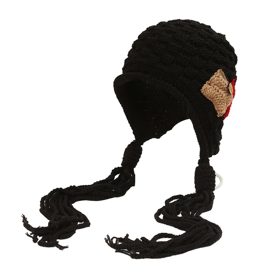 Женская зимняя перуанская шапка-бини с закрывающими уши, с ушными клапанами, на шерпе, для лыж, снега, вязаная, милая, с кисточками