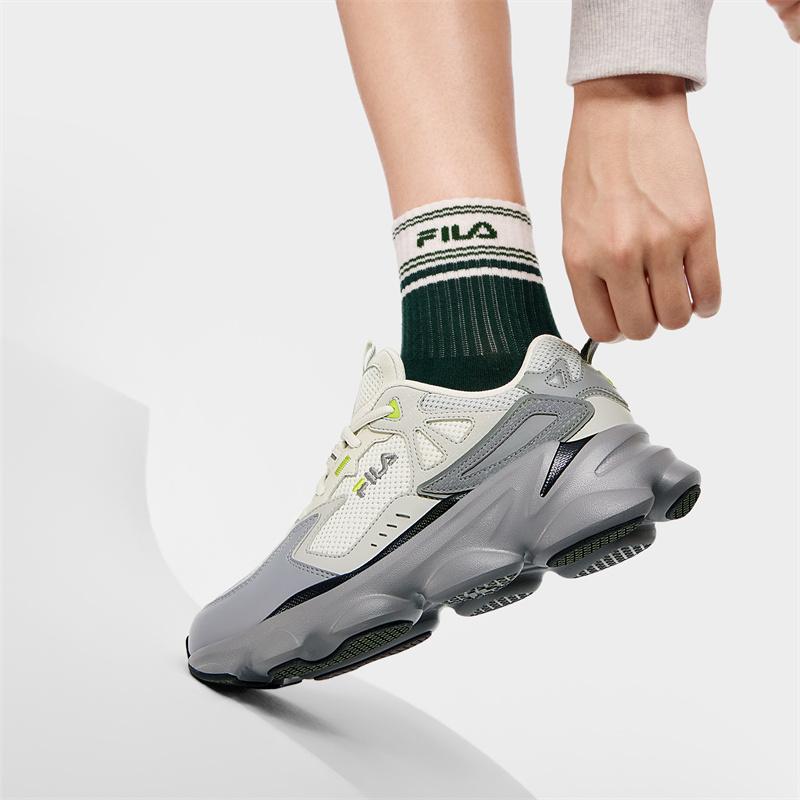 Fila Ретро Серия Минималистичные Кроссовки с Толстой Подошвой Женские Кроссовки Туманно-Серый Сплав-Серый F12W422111FVV