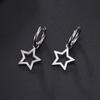 1 пара креативных сережек-звездочек серебряного цвета, серьги-пентаграммы для женщин, ювелирные изделия, подарки, милые мини-серьги с полыми подвесками