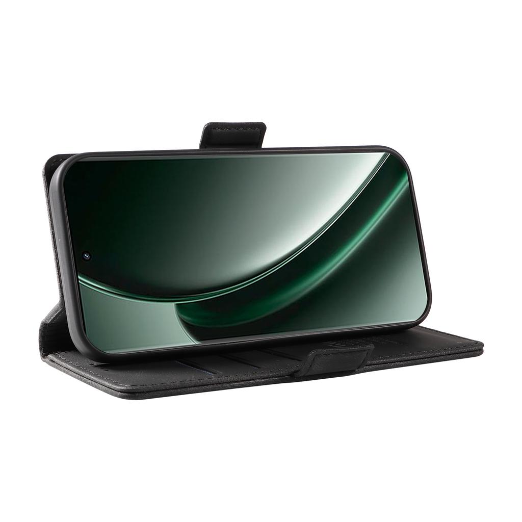 Для Realme GT 6 5G Чехол из ПУ кожи Чехол для телефона с держателем для карт Боковые магнитные застежки