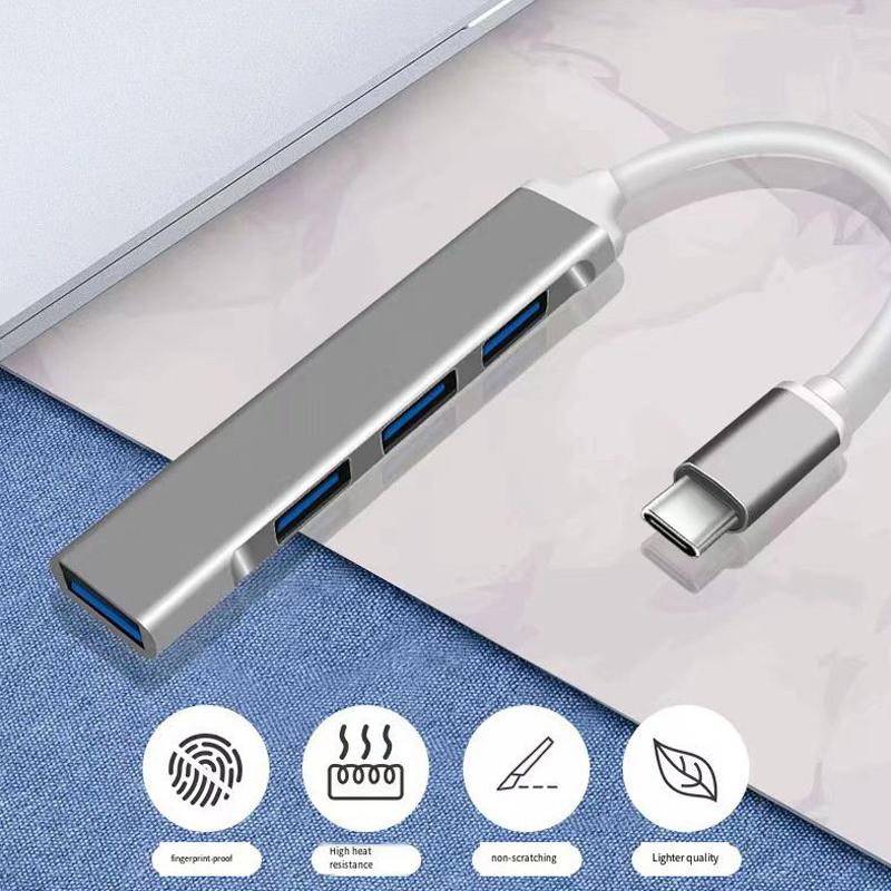 USB-A 3.0/2.0 концентратор на Type C 5 Гбит/с высокоскоростная передача данных OTG адаптер кабель для мобильного телефона MacBook ПК ноутбук разветвитель 4 порта